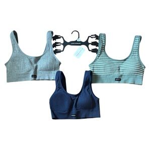 Lucky Brand | Bundle NWT Padded Tank Sports Bras Undershirts Sporty Green Blue